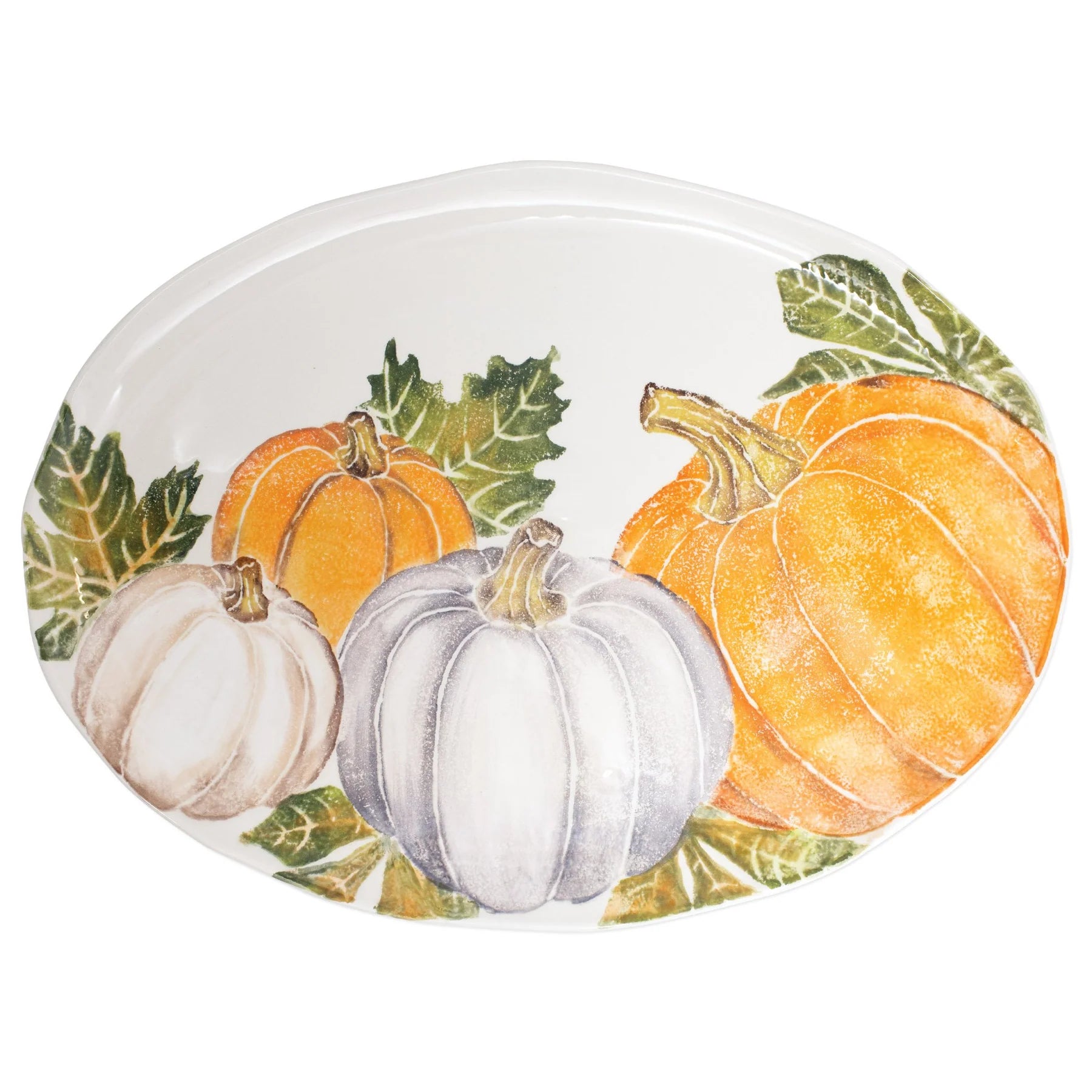 Vietri Pumpkin Large Oval Platter