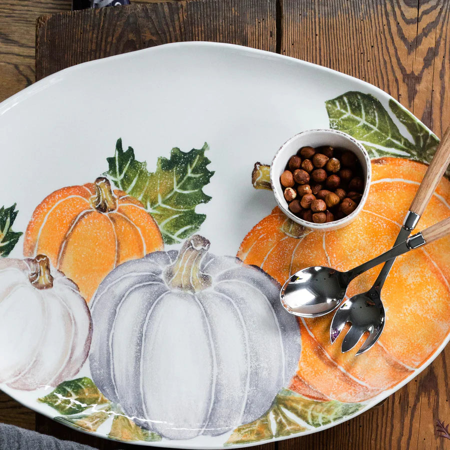 Vietri Pumpkin Large Oval Platter