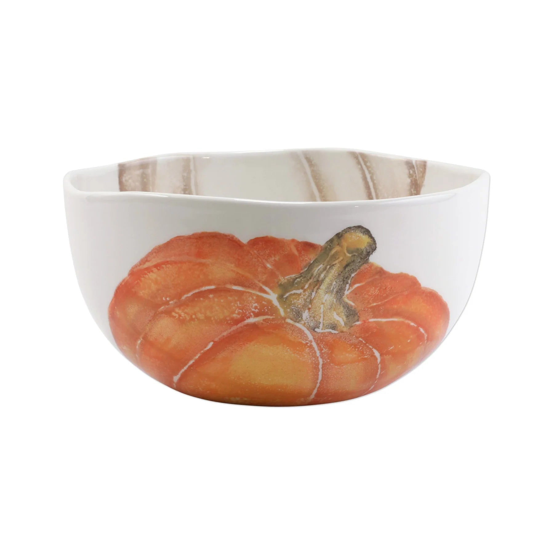 Vietri Pumpkin Deep Serving Bowl