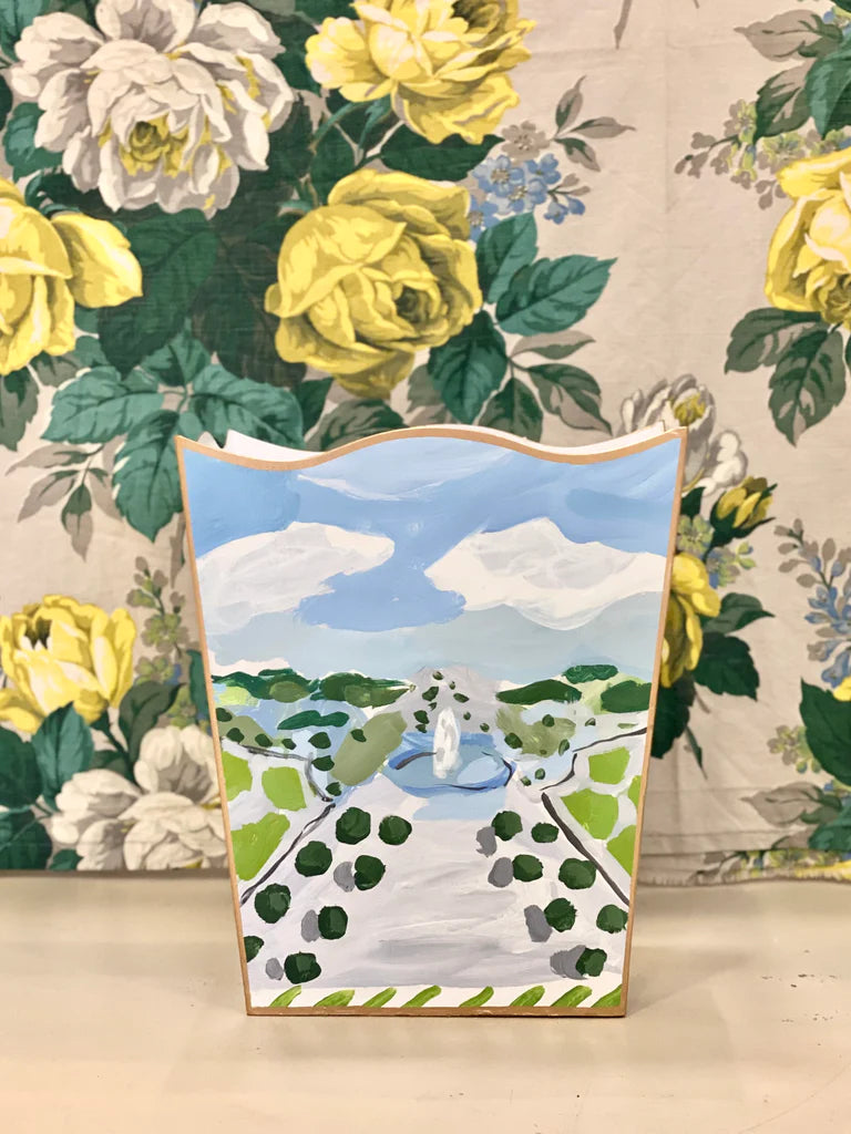 Dana Gibson Versailles Wastebasket and Tissue Box