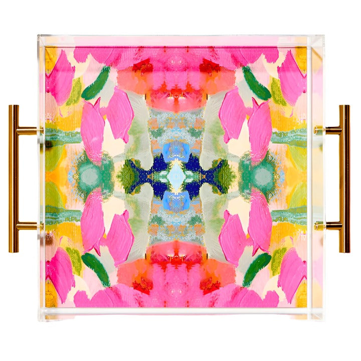 Laura Park, Pink Paradise Serving Tray with Handles