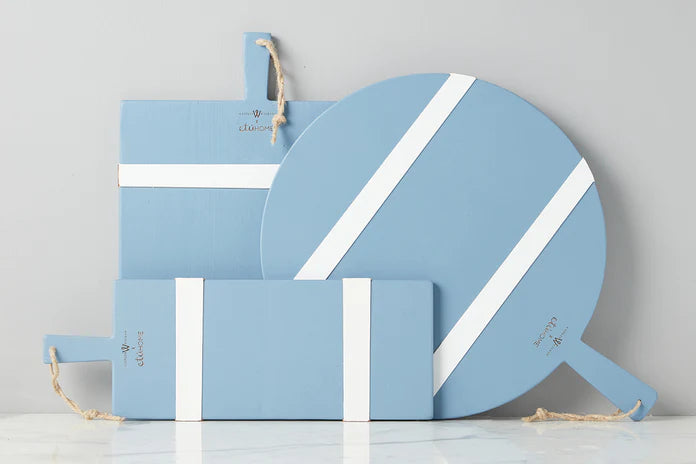Caitlin Wilson French Blue/White Rectangle Mod Charcuterie Board, Medium