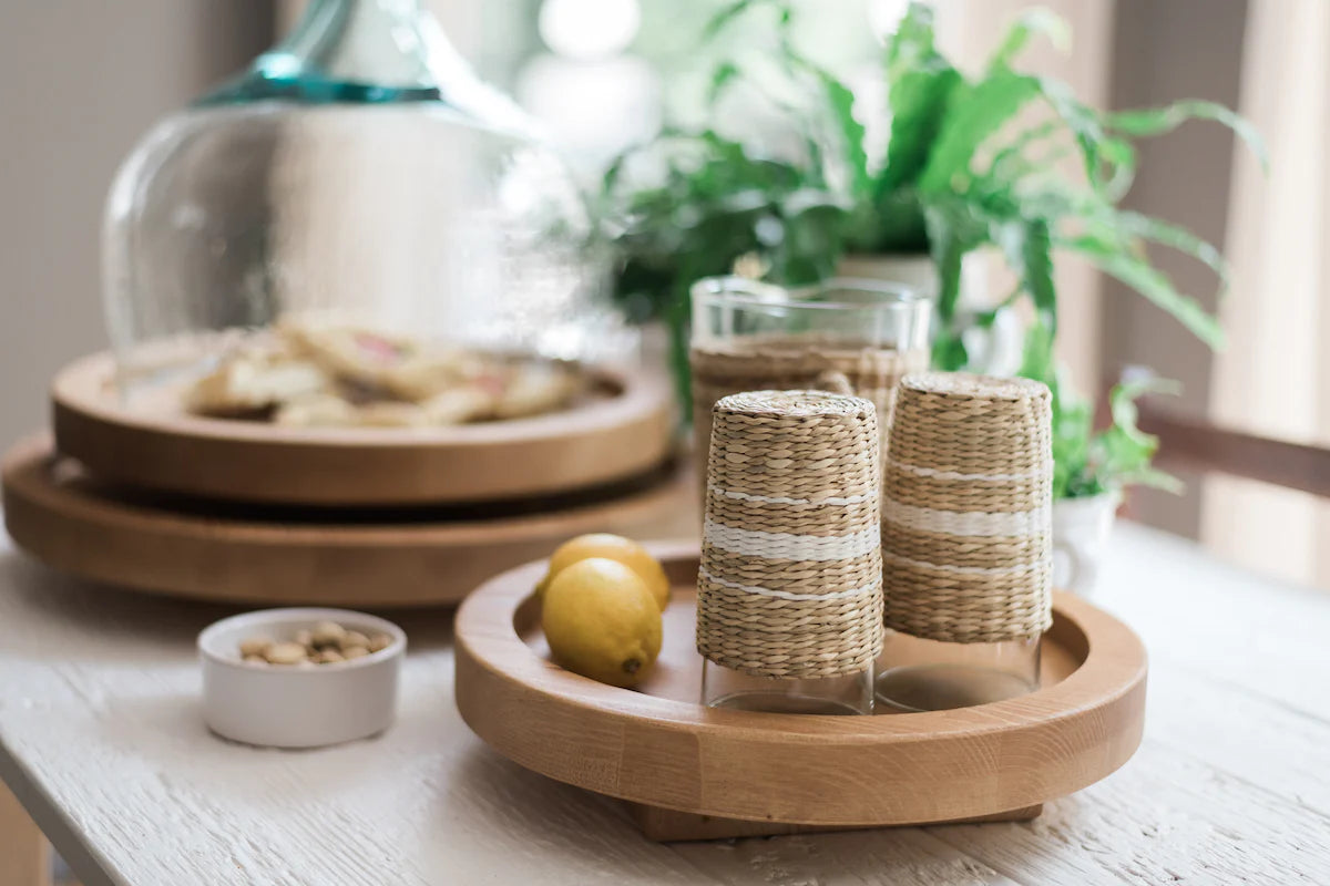 Etu Home Natural Nesting Lazy Susan, Small