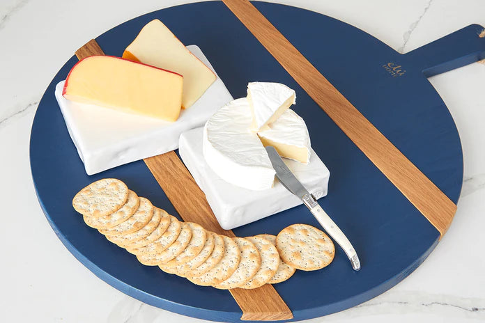 Etu Home Navy Round Mod Charcuterie Board, Medium