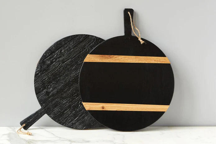 Etu Home Black Round Mod Charcuterie Board