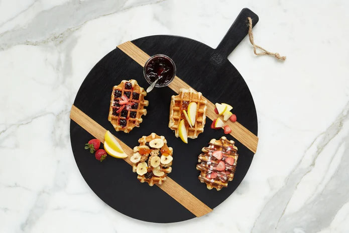 Etu Home Black Round Mod Charcuterie Board