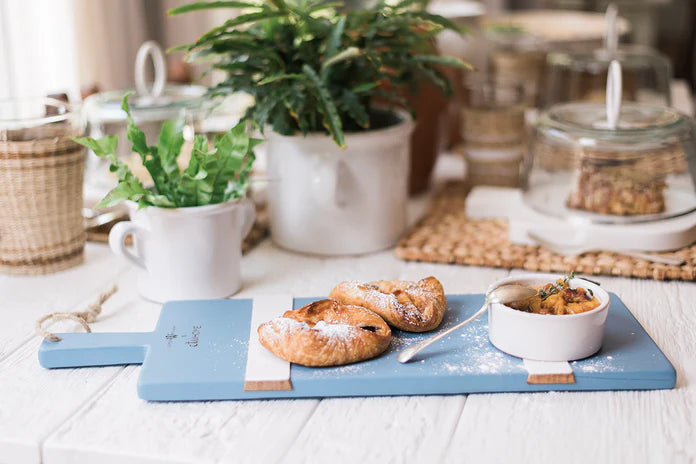 Caitlin Wilson French Blue/White Rectangle Mod Charcuterie Board, Medium