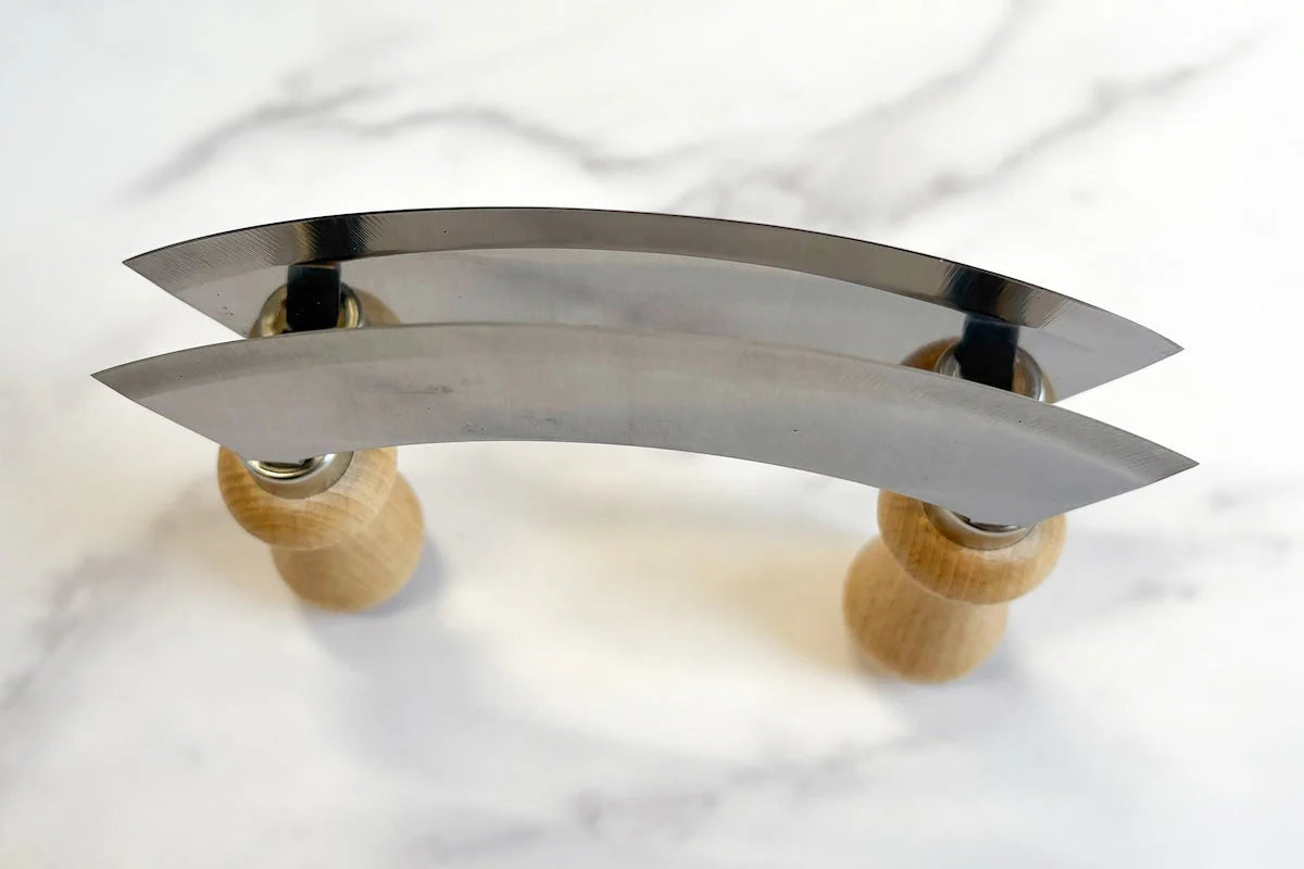 French Cutting Board Bowl with Mezzaluna Set, Small