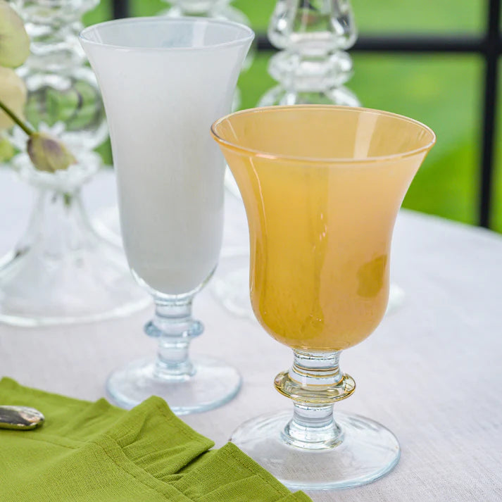 Naples Yellow Rialto Glassware, Set of 4