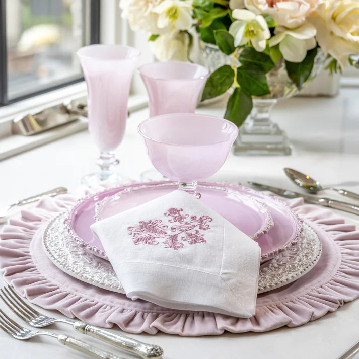 Soft Pink Rialto Glassware, Set of 4