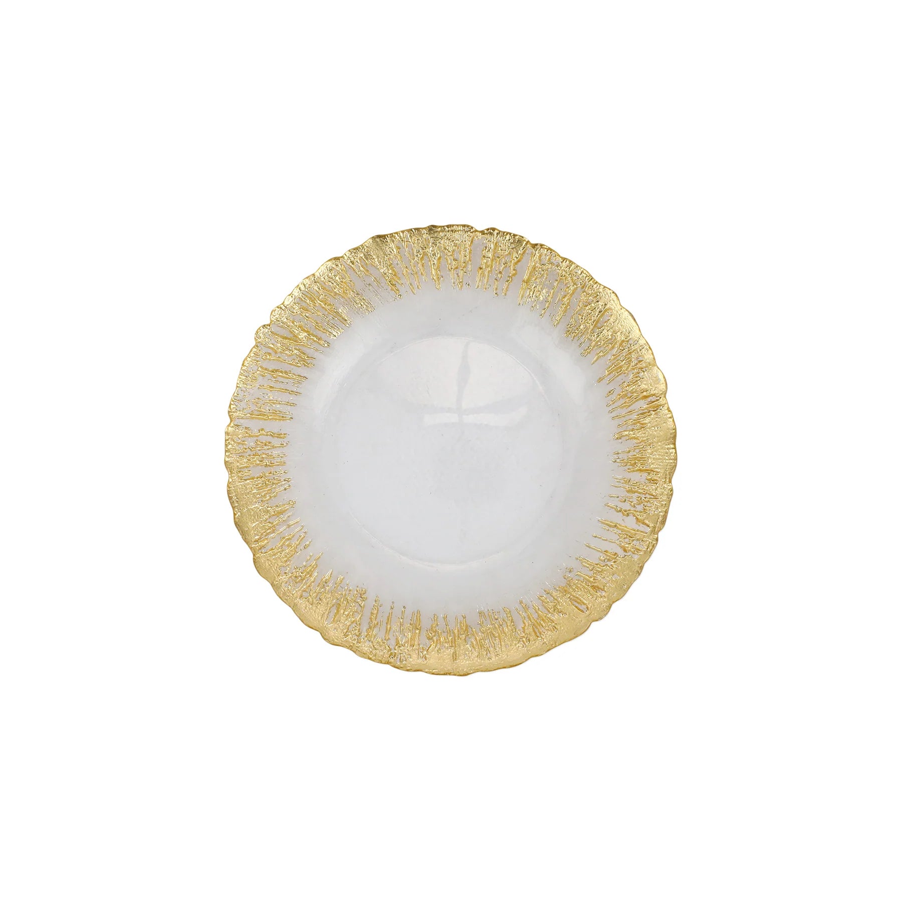 Vietri Rufolo Glass Gold Canape Plate, Set of 4