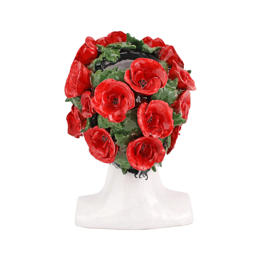 Vietri Sicilian Heads Poppies Head