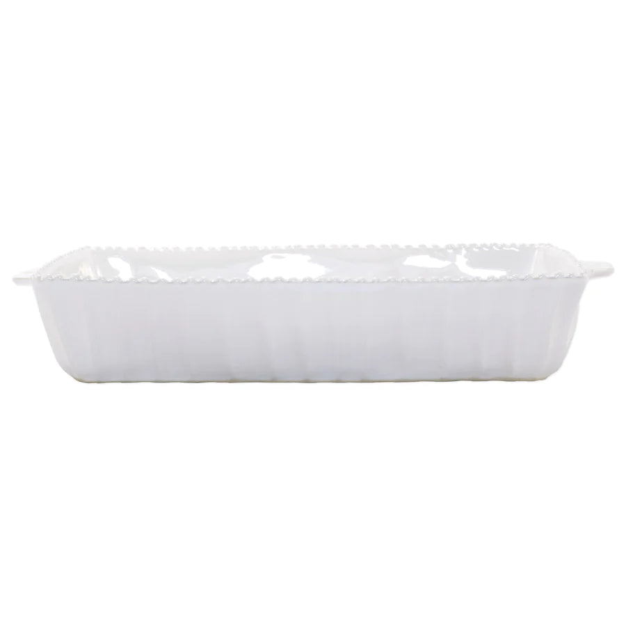 Incanto Stone White Stripe Rect Baking Dish