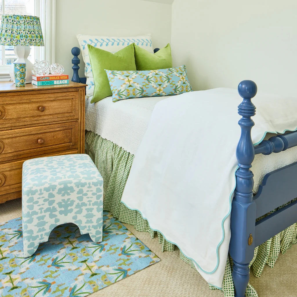 Laura Park Scalloped Duvet Cover, Blue / White
