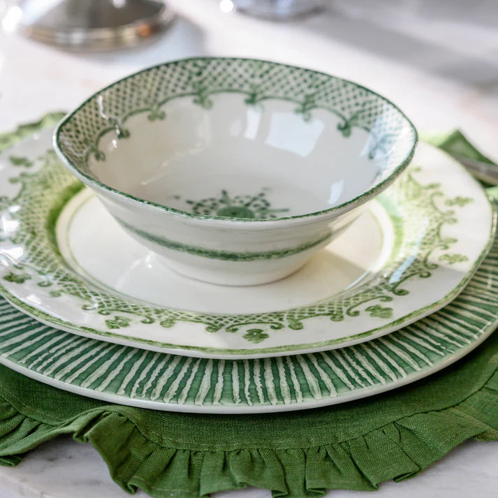 Burano Green Dinner Plate