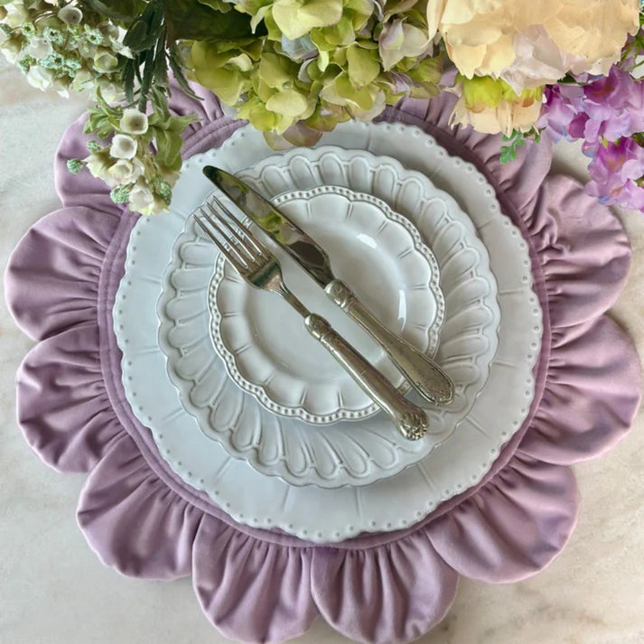 Velvet Lavender Petal Placemat, Set of 4