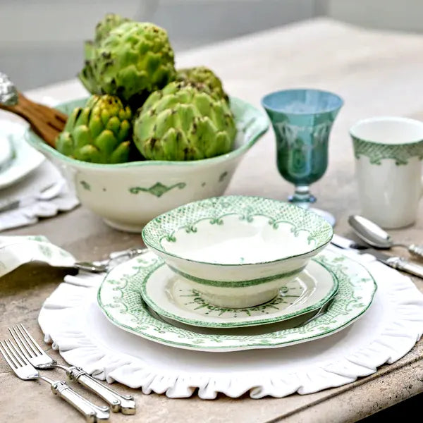 Burano Green Large Serving Bowl