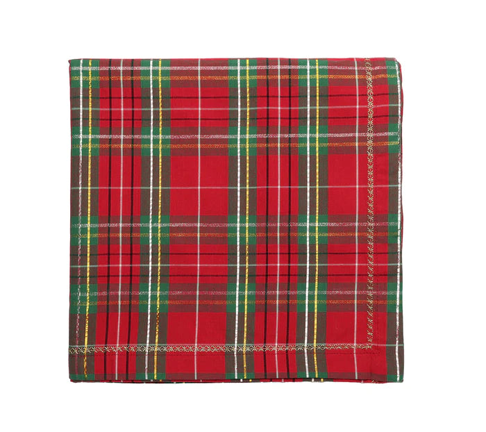 Christmas Plaid Tablecloth in Red, Green & Gold