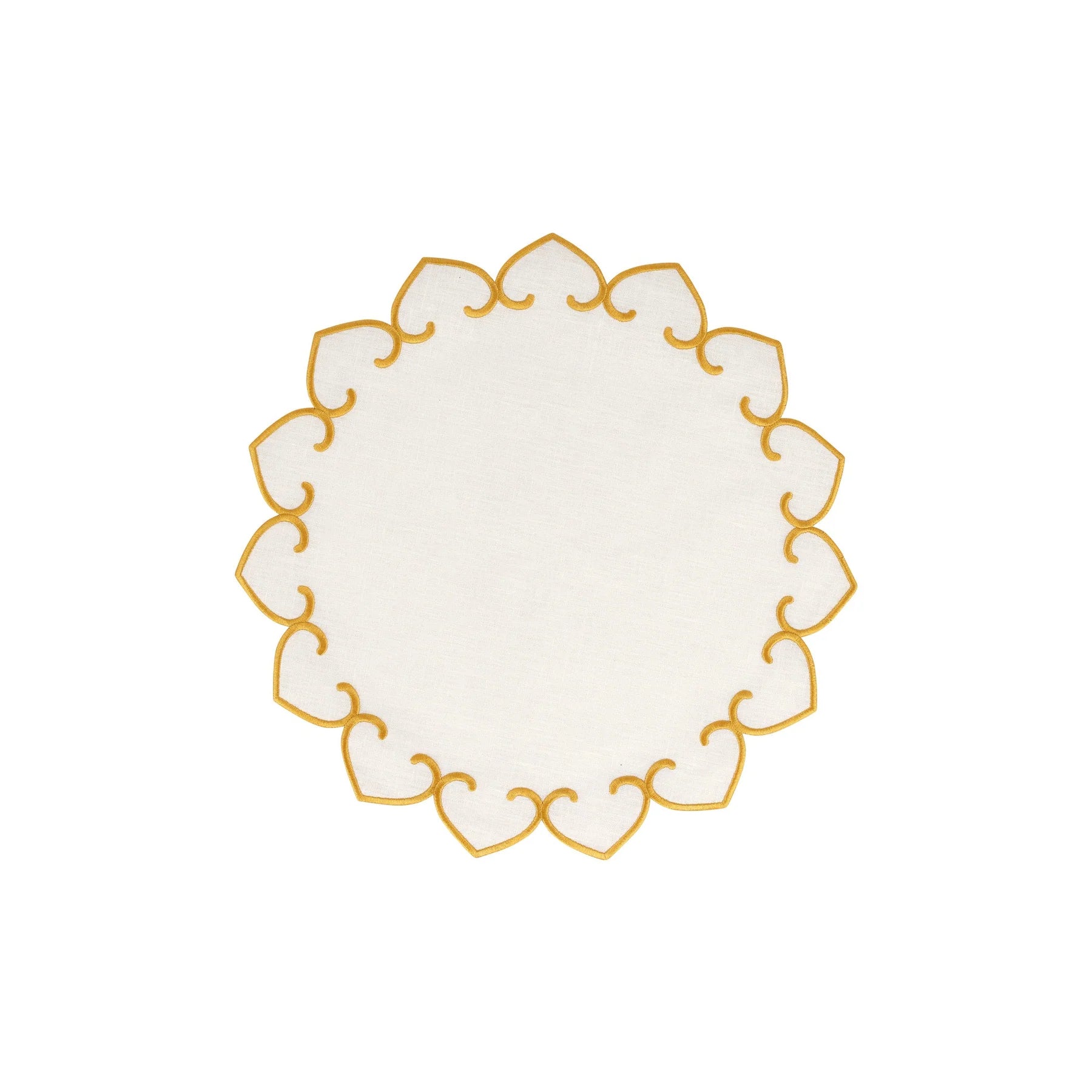 Tessuti White Round Placemats, Set of 4