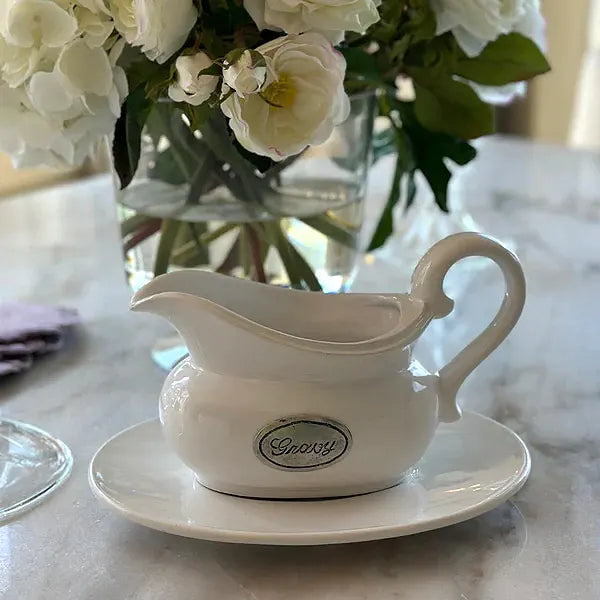 Tuscan Gravy Boat with Saucer, New