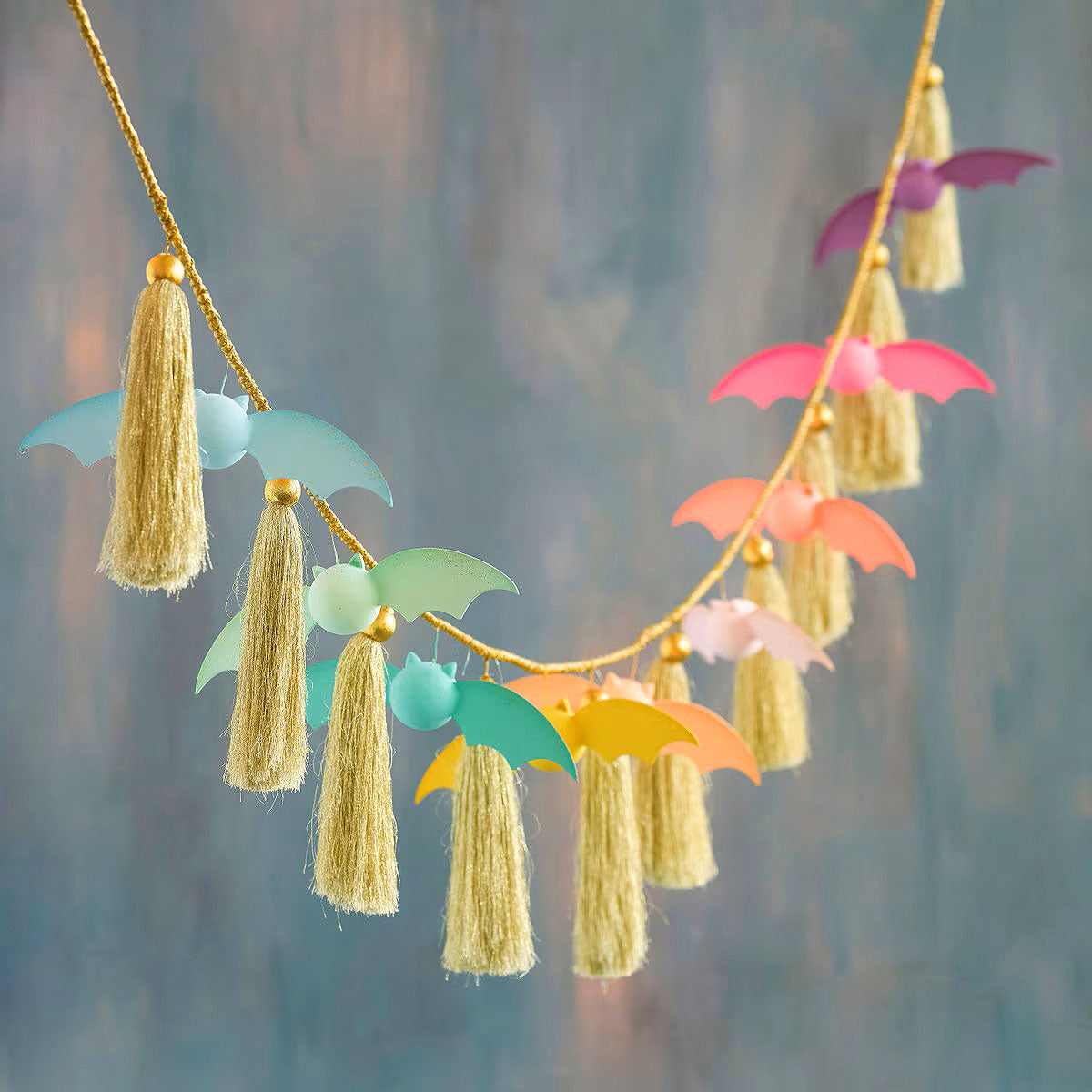 Rainbow Bat Tassel Garland