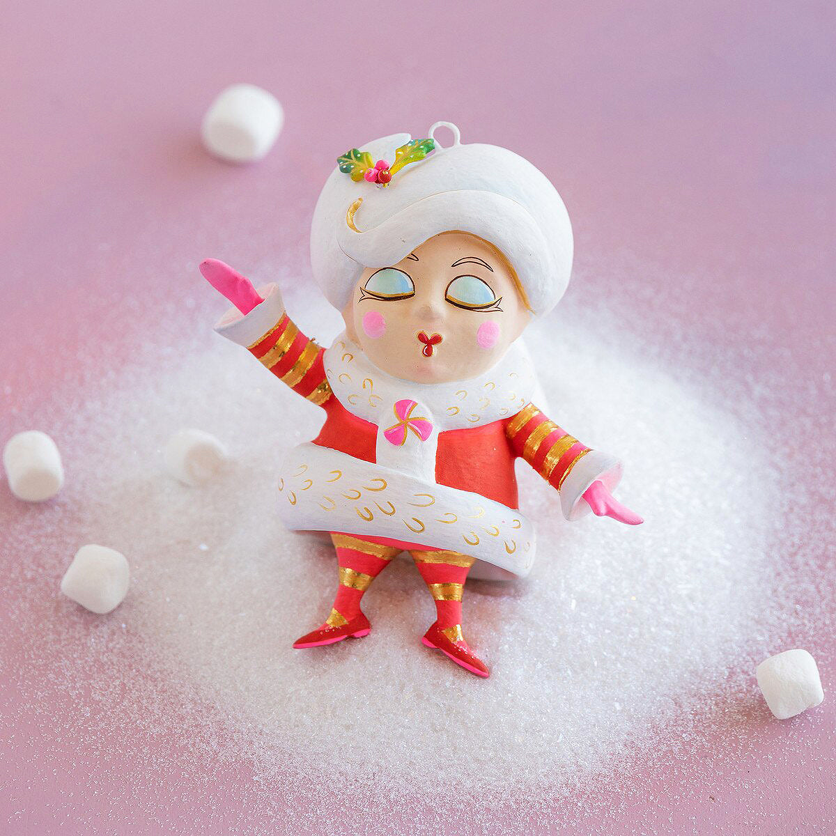 Glitterville Mini Madame Noel Orn, Red