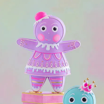 Glitterville Small Tabletop Rainbow Gingers, 8"