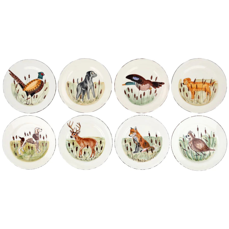 Wildlife Assorted Dinner Plates, Set of 8