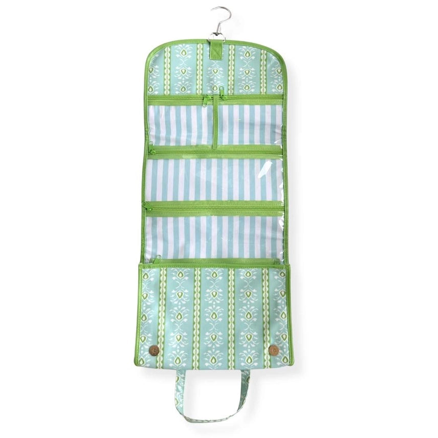 Rosemary Stripe Blue Hanging Travel Case