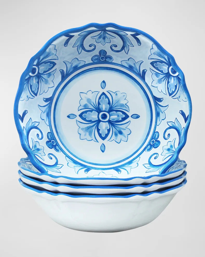 Mallorca Melamine Cereal Bowls, Set of 4