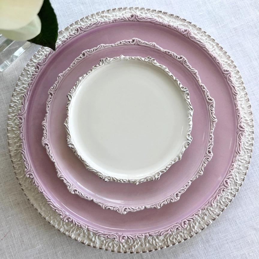 Imperial Pink Bread/Canape Plate, Set of 4