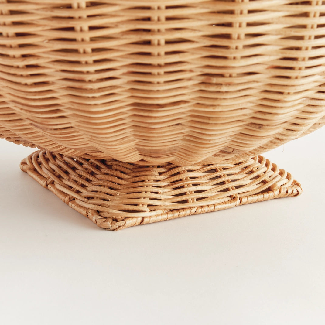 Charleston Rattan Footed Bowl, Large