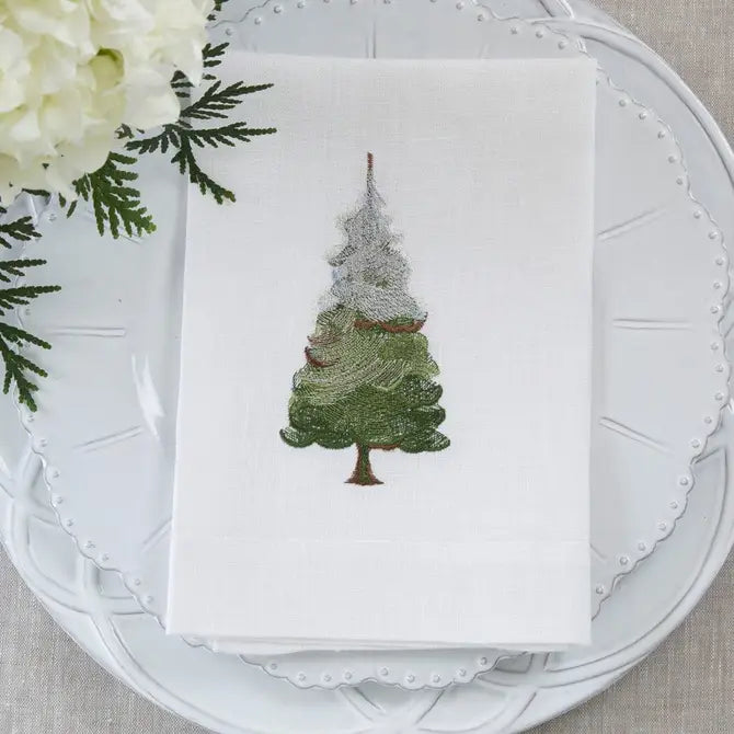 Snowy Pine Tri-Fold Napkin, Set of 4