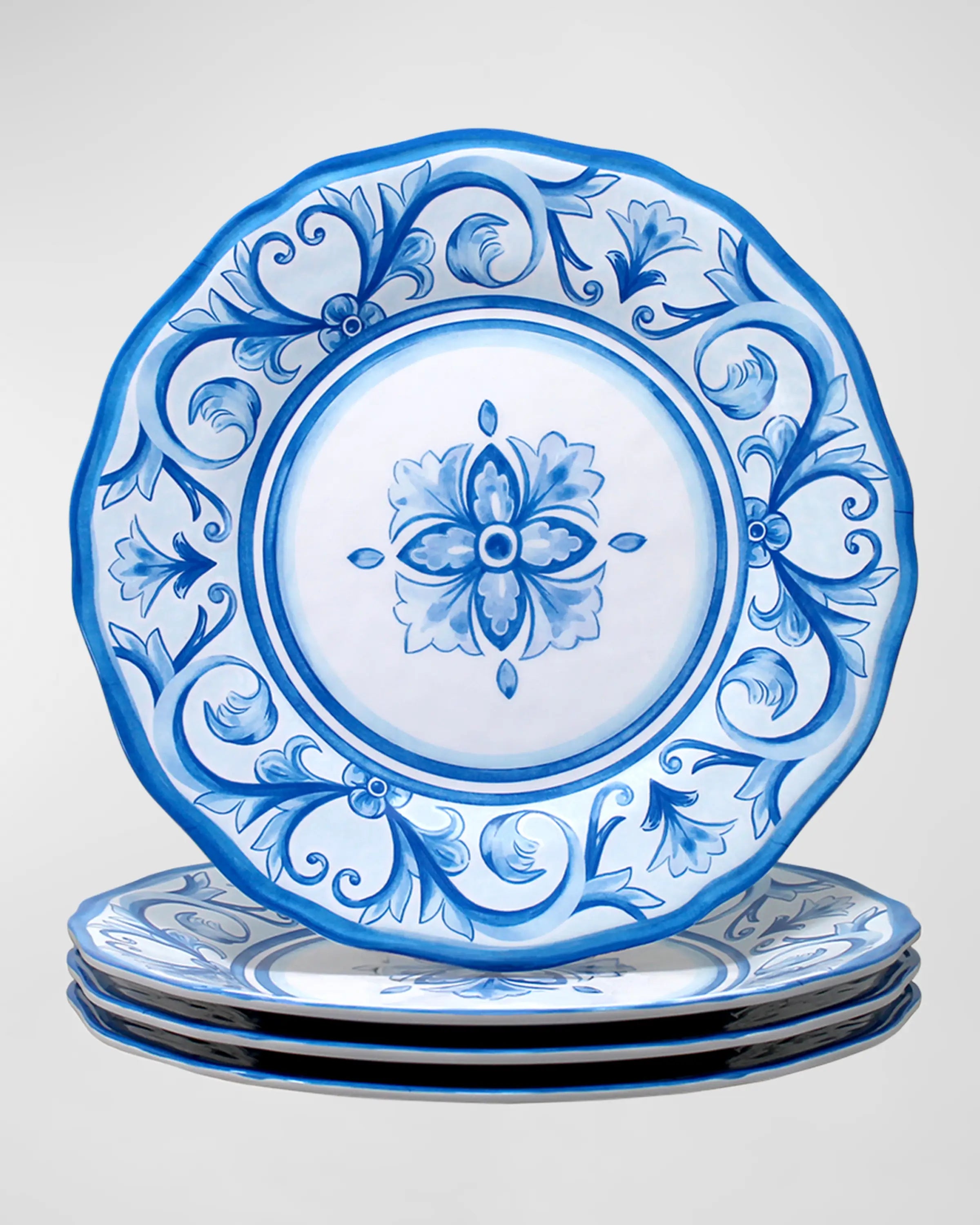 Mallorca Melamine Dinner Plates, Set of 4