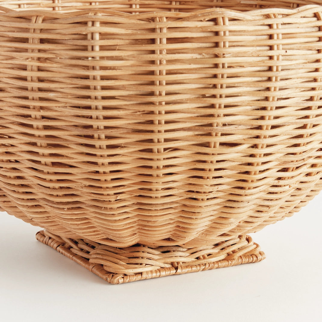 Charleston Rattan Footed Bowl, Small