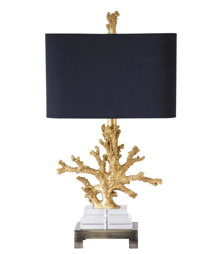 Coral Table Lamp, Gold