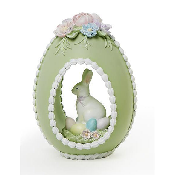 Easter Sugar Egg with Bunny Hand-Painted Decor
