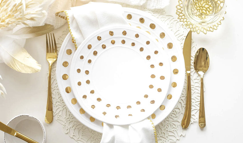 Vietri Medici Gold Dinner Plate