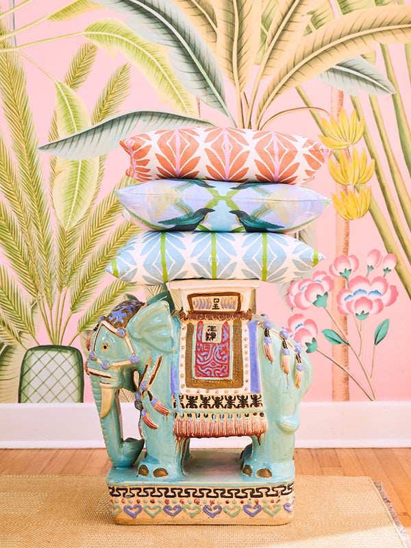 Frond Orange Decorative Pillow, 22"