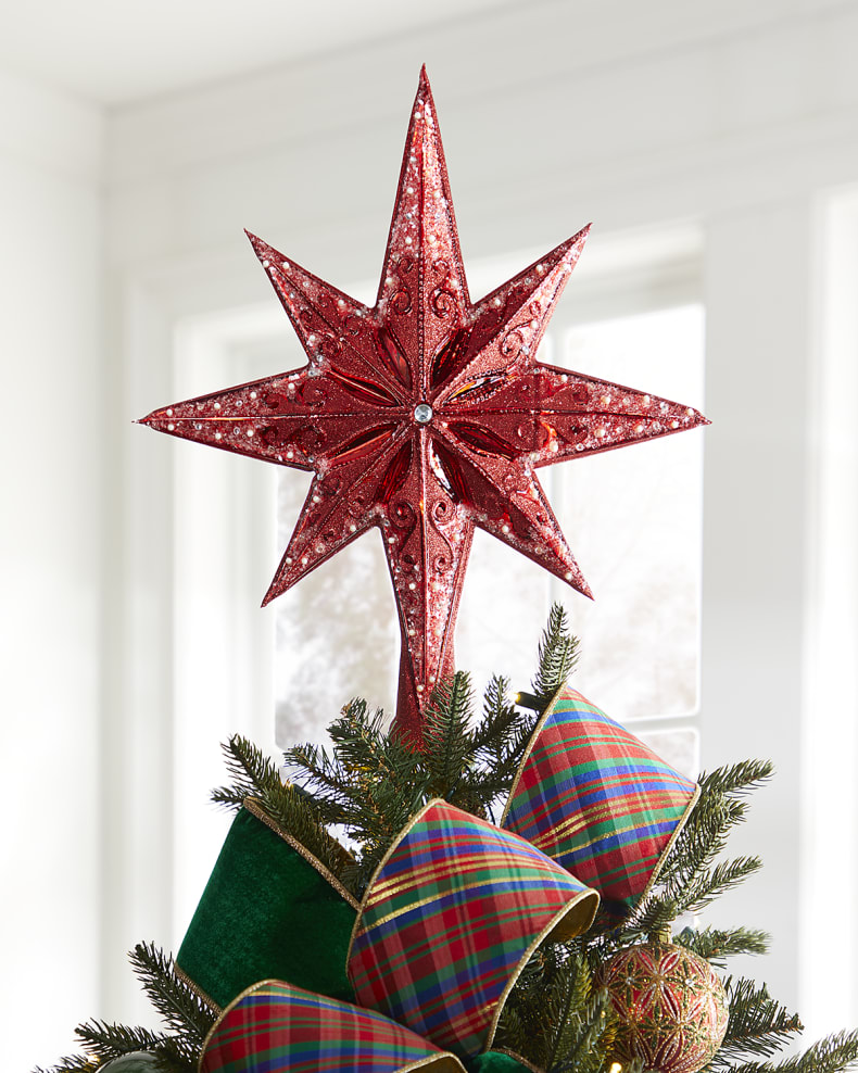 Christopher Radko Ruby Stellar Tree Topper