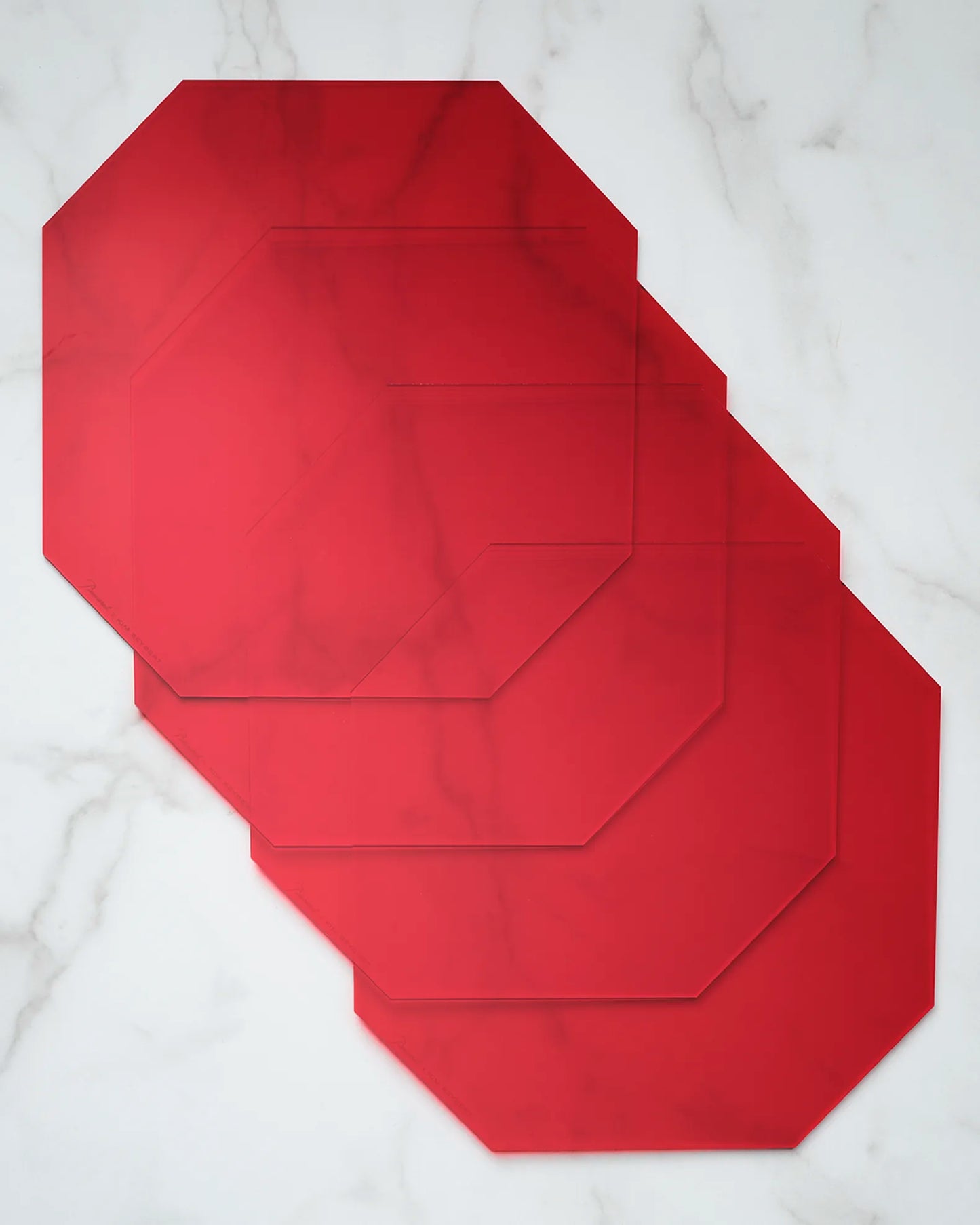 Kim Seybert Red Placemat, Set of 4 in a Box