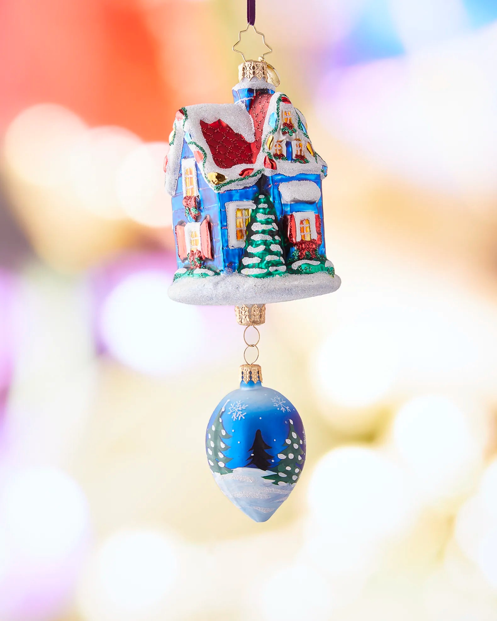 Christopher Radko Snowdrop Cottage Christmas Ornament