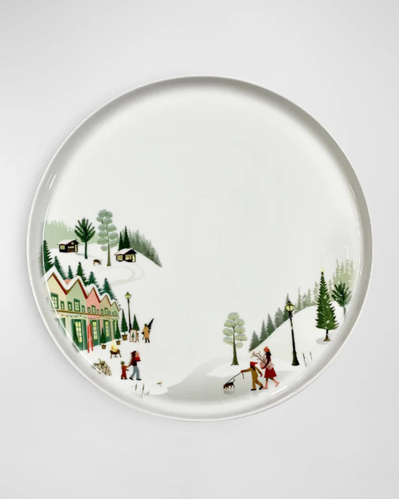 Pillivuyt Winter Decor Toulouse 10" Plates, Set of 4