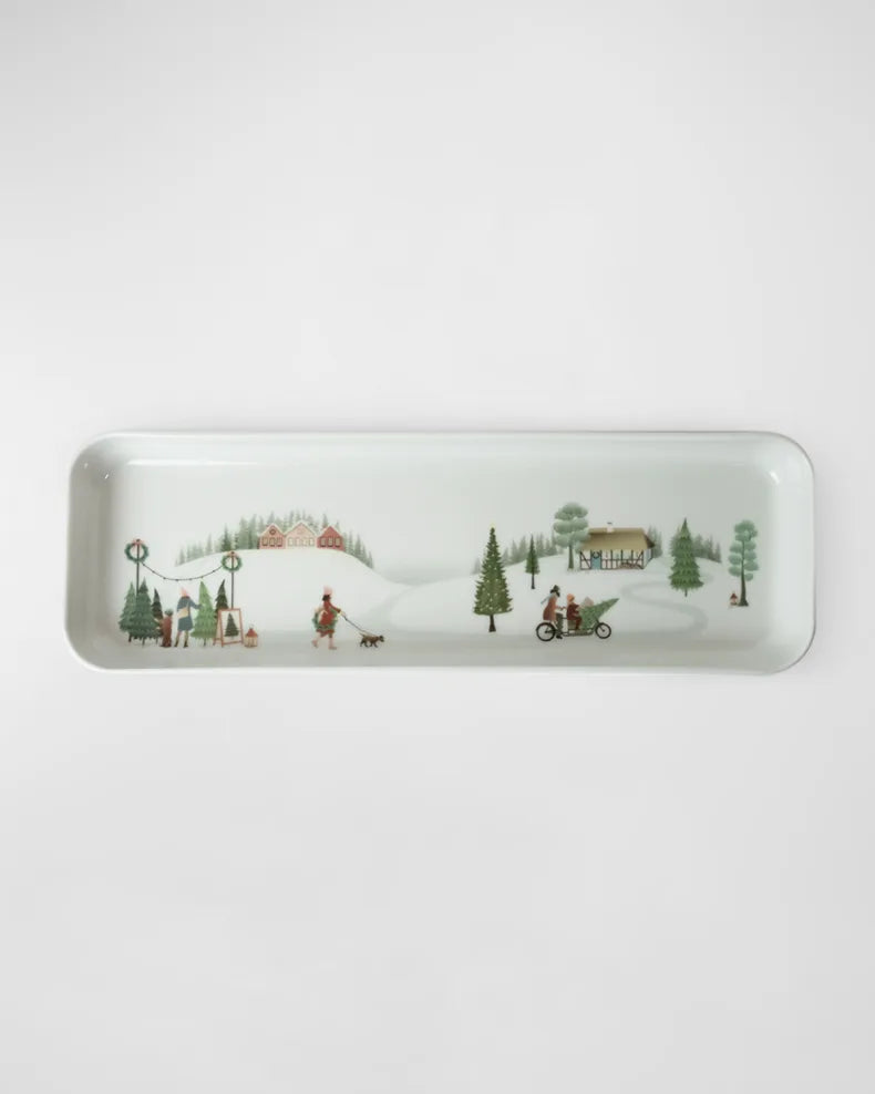 Pillivuyt Winter Decor Tapas Plate, 14"