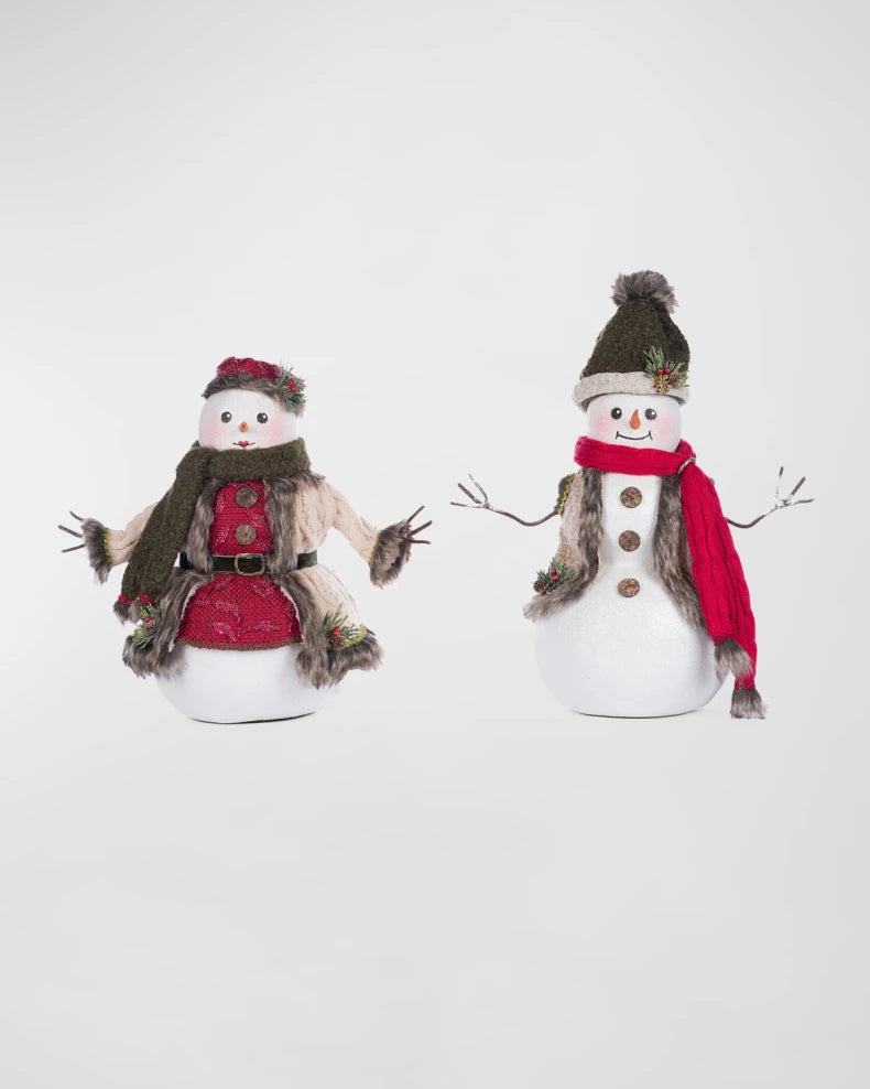 Mr. And Mrs. North Country Snowman, Set of 2