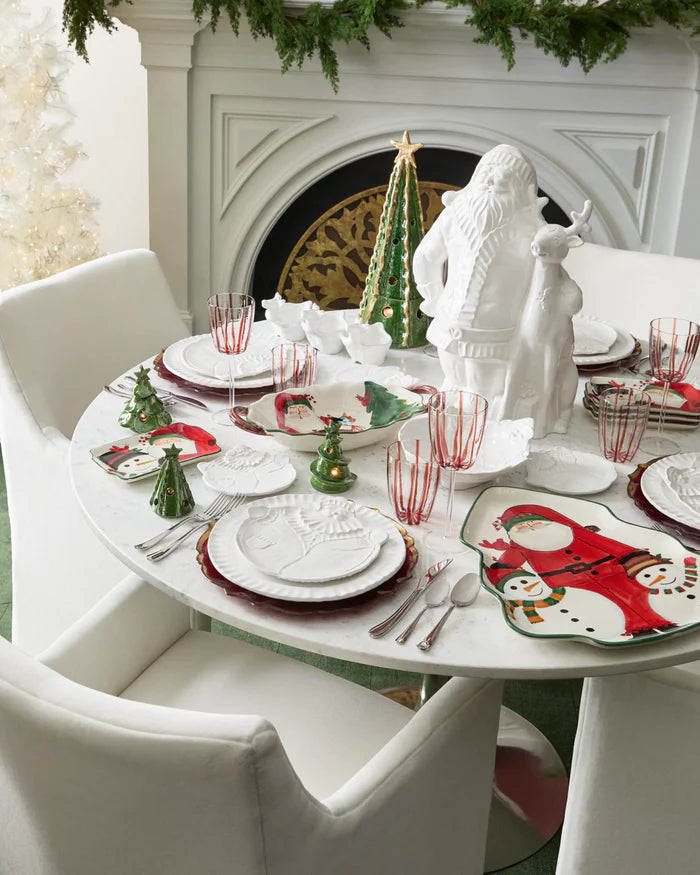 Pietra Natale Figural Santa Platter