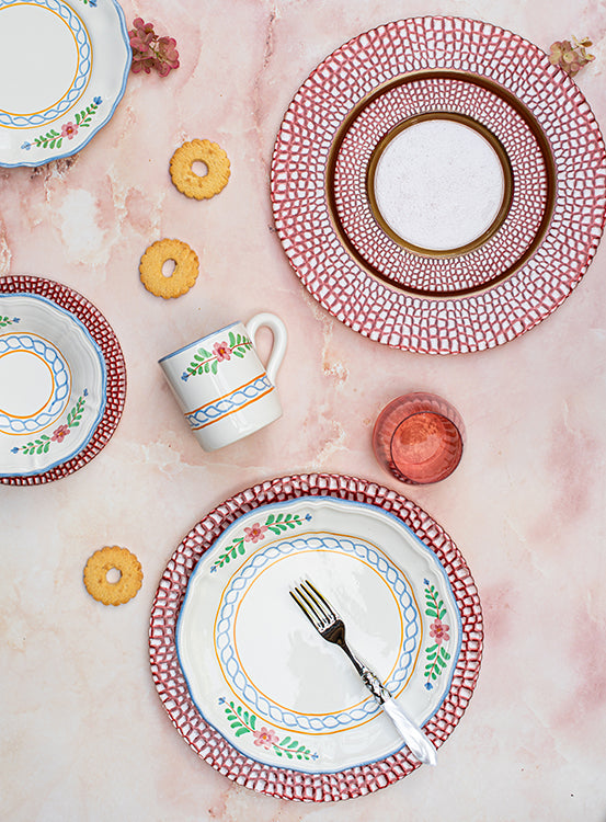 Pelli Glass Pink Salad Plate