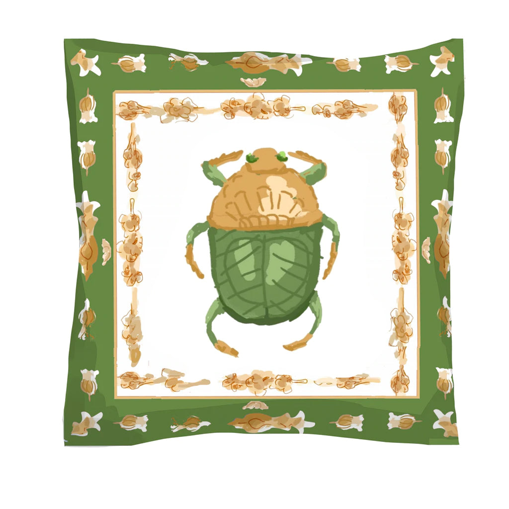 Dana Gibson Green Buggy Pillow 18"