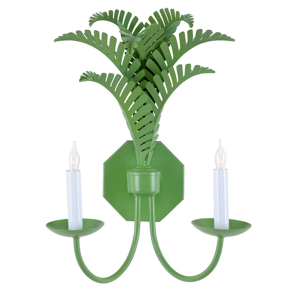 Royal Palm Sconce - Green