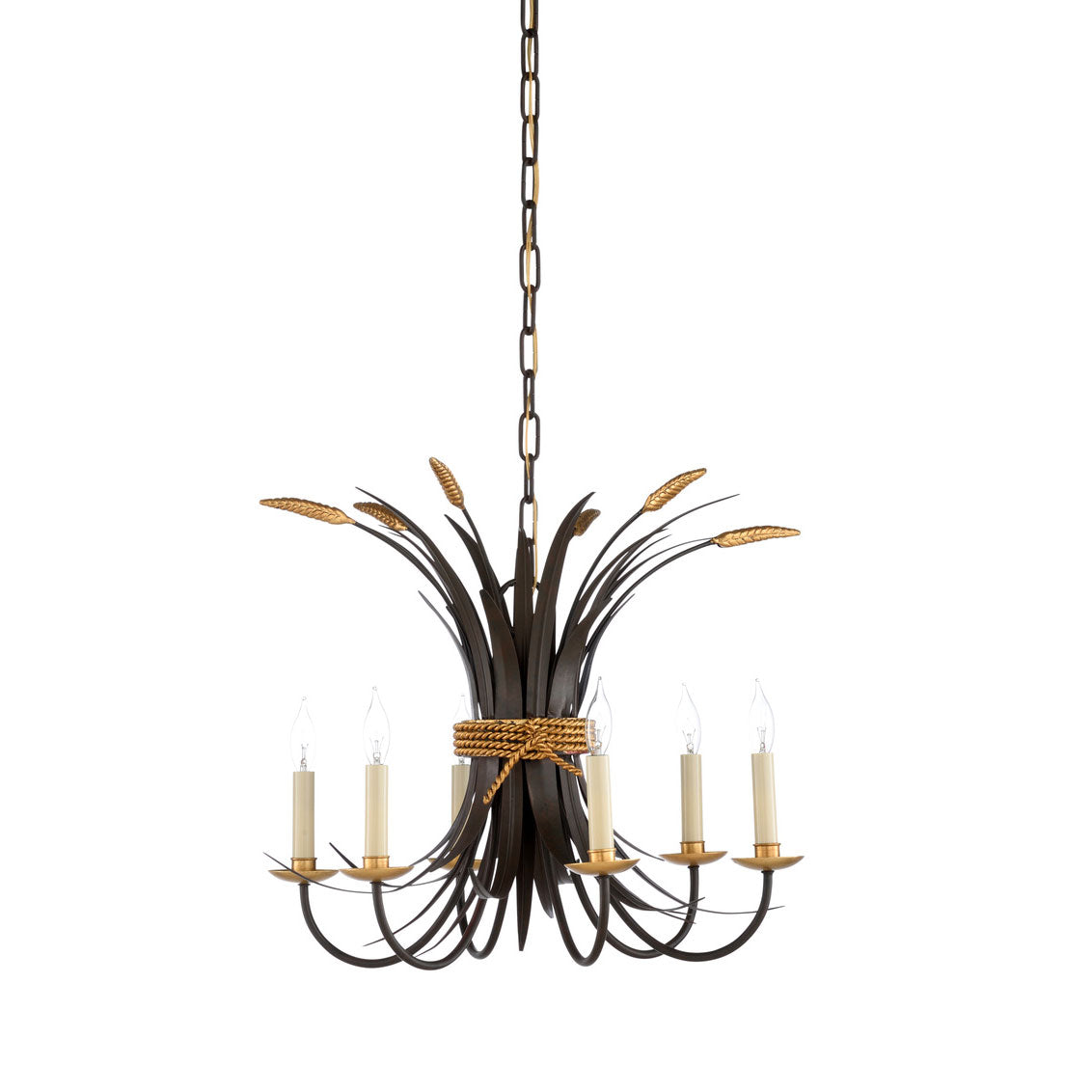 Chelsea House Wheat Chandelier, Bronze